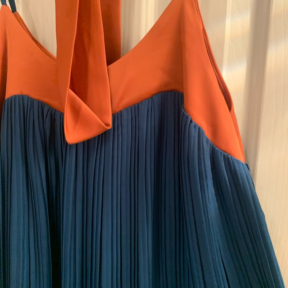 Nasty Gal Blue & Orange 70s Jumpsuit Size M - Picture 4 of 5